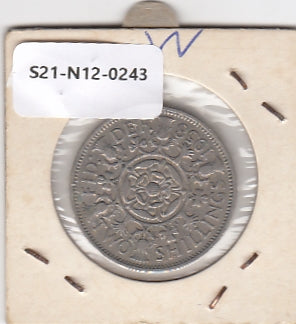 S21-N12-0243 United Kingdom 2 shilling VF 1958 KM906