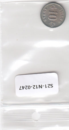 S21-N12-0247 iceland 10 Aurar XF 1969 KM10