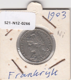 S21-N12-0266 Frankrijk 25 Centimes ZG 1903 KM855