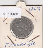 S21-N12-0266 Frankrijk 25 Centimes ZG 1903 KM855