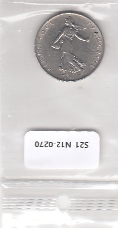 S21-N12-0270 Frankrijk 1 Franc ZF 1960 KM925.1