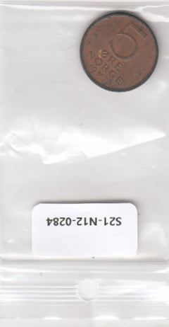 S21-N12-0284 Norway 5 Ore VF 1976 KM415