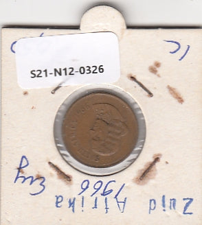 S21-N12-0326 South Africa 1 Cent VF 1966 KM65.1   South