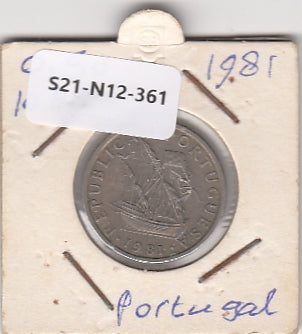 S21-N12-0361 Portugal 5 Escudos VF 1981 KM591
