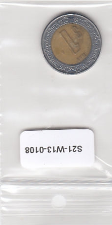 S21-W13-0108-M01 Mexico 1 peso VF 1999 KM603
