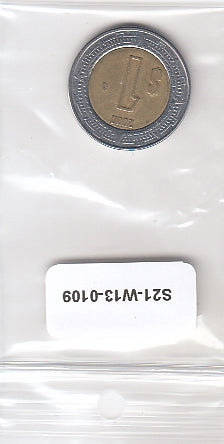 S21-W13-0109-M09 Mexico 1 peso VF 2000 KM603