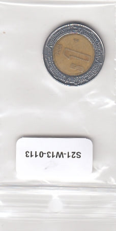 S21-W13-0113-M01 Mexico 1 peso VF 2004