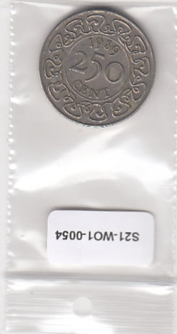 S21-W16-0054 Suriname 250 Cent VF 1989 KM24