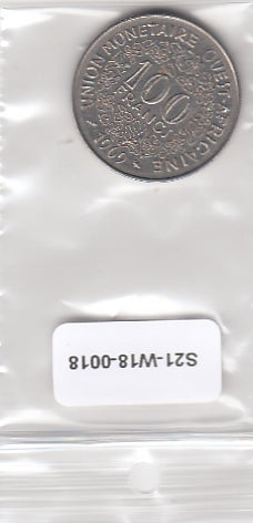S21-W18-0018 West African States (BCEAO) 100 Francs XF 1969 KM4