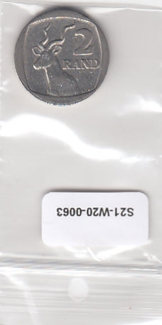 S21-W20-0063 South Africa 2 Rand VF 1991 KM139