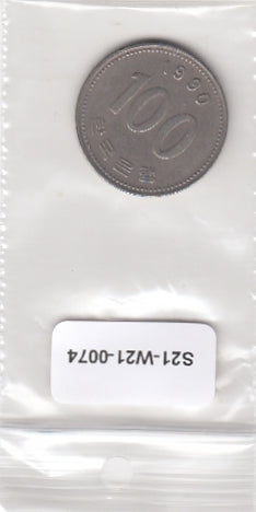 S21-W21-0074 Korean South 100 Won VF 1990