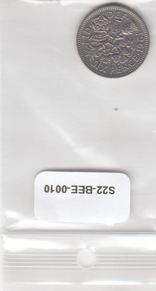 S22-BEE-0010 United Kingdom 6 Pence VF 1961 KM903