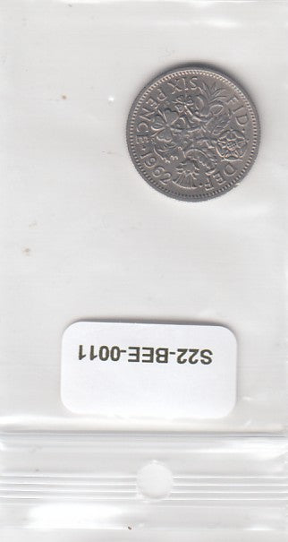 S22-BEE-0011 United Kingdom 6 Pence VF 1962 KM903