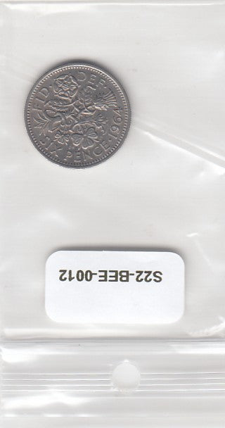S22-BEE-0012 United Kingdom 6 Pence VF 1964 KM903