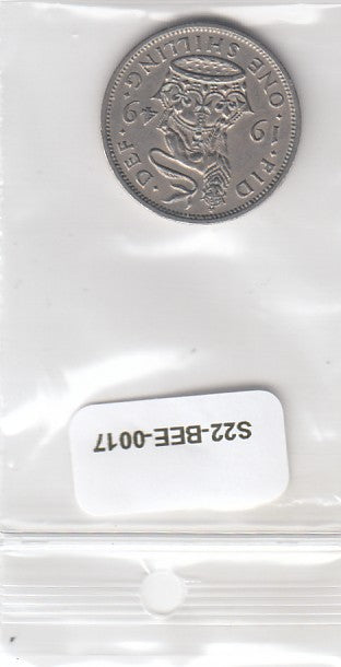 S22-BEE-0017 United Kingdom One Shilling VF 1949 KM877  Scot