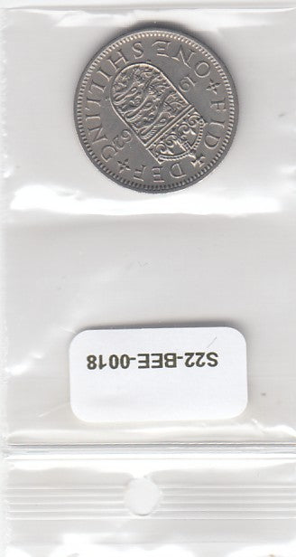 S22-BEE-0018 United Kingdom One Shilling VF 1962 KM904  Eng