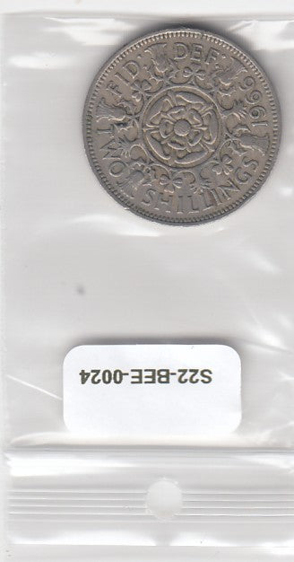 S22-BEE-0024 United Kingdom Two Shillings VF 1966 KM906