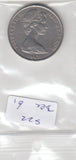 S22-BEE-0061 New Zealand 20 cent VF 1967 KM36.1