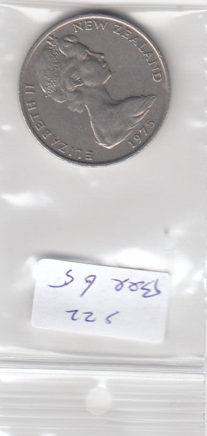 S22-BEE-0065 New Zealand 20 cent VF 1975 KM36.1