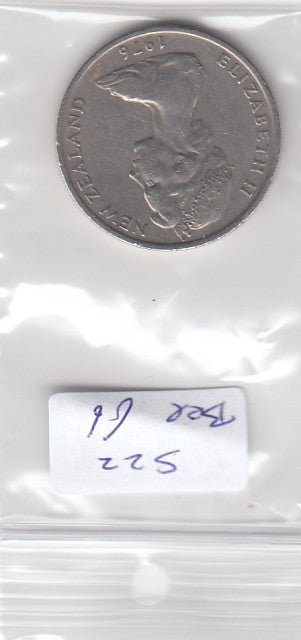 S22-BEE-0066 New Zealand 20 cent VF 1976 KM36.1