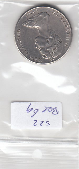 S22-BEE-0069 New Zealand 20 cent VF/XF 1980 KM36.1