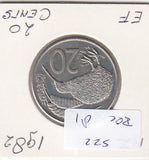 S22-BEE-0081 Nieuw-Zeeland 20 cent XF 1982 KM36.1