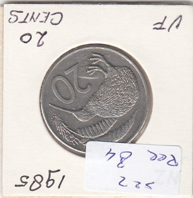S22-BEE-0084 Nieuw-Zeeland 20 cent ZF 1985 KM36.1