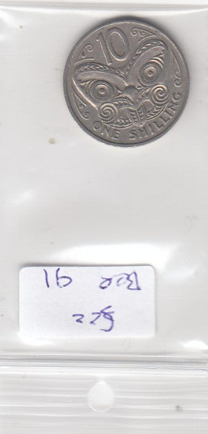 S22-BEE-0091 New Zealand 10 Cent VF 1967 KM35