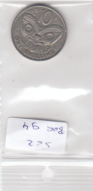 S22-BEE-0094 New Zealand 10 Cent VF 1967 KM35