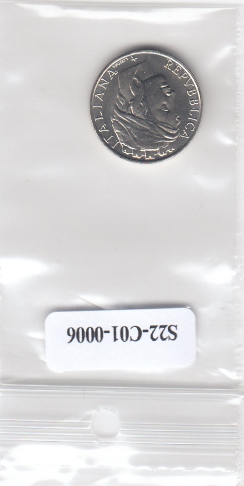 S22-C01-0006-M37 Italy 50 lire UNC 1999 KM183