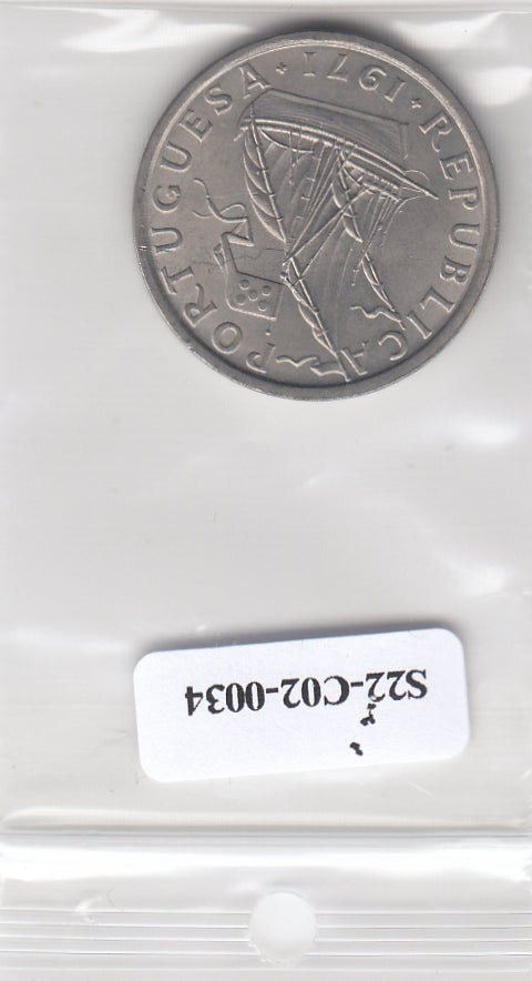 S22-C02-0034-M05 Portugal 10 escudo UNC 1971 KM600