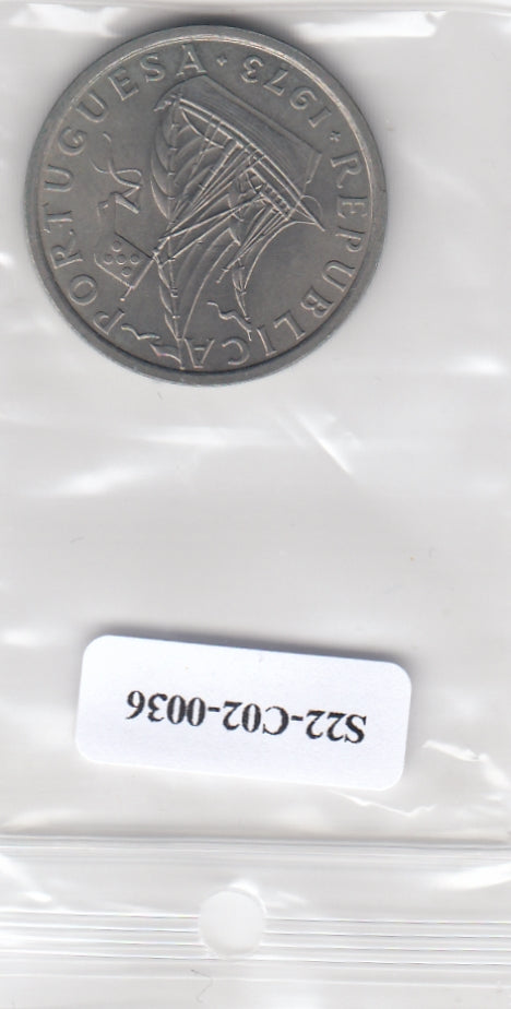 S22-C02-0036-M05 Portugal 10 escudos UNC 1973 KM600