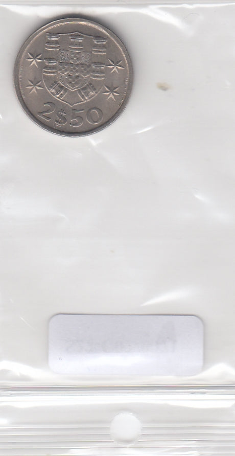 S22-C02-0071-M01 Portugal 2 1/2 escudo XF/UNC 1979 KM590