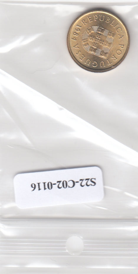 S22-C02-0116-M07 Portugal 1 escudo UNC 1984 KM614