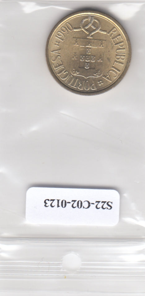 S22-C02-0123-M01 Portugal 10 escudos UNC 1990 KM633