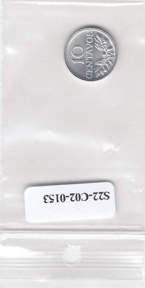 S22-C02-0153-M54 Portugal 10 centavos UNC 1975 KM594