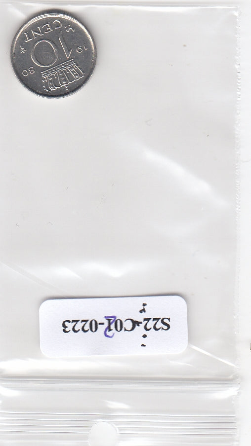 S22-C02-0223 Nederland 10 cent VF 1980