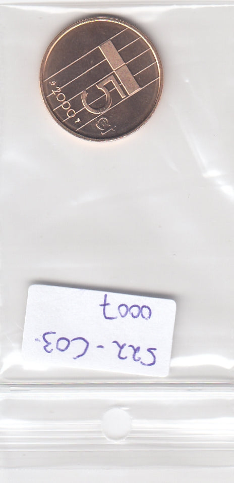 S22-C03-0007-M42 Nederland 5 cent BU 2000 KM202