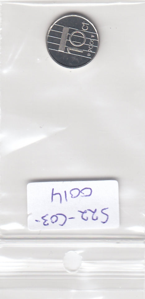 S22-C03-0014-M37 Nederland 10 cents BU 2001 KM203