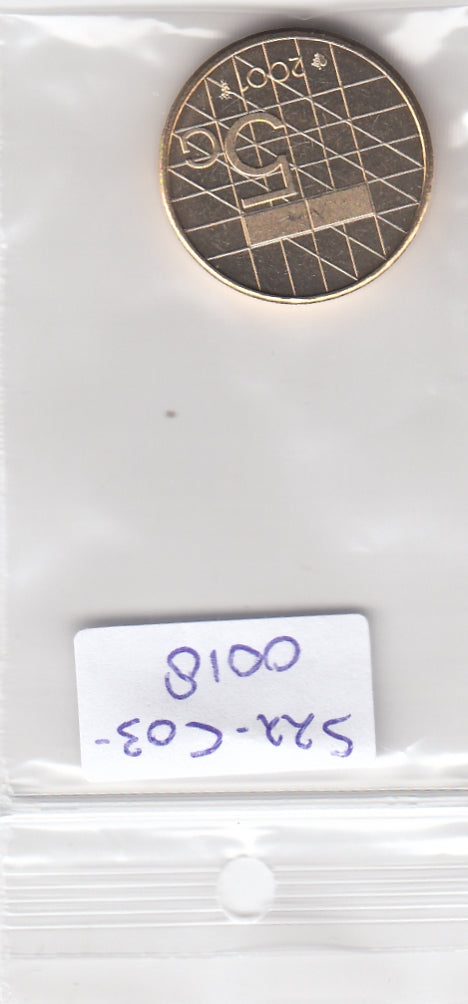 S22-C03-0018-M12 Nederland 5 Gulden BU 2001 KM210