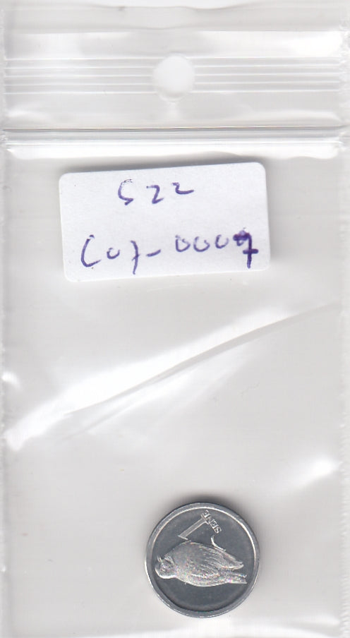 S22-C07-0007-M36 Samoa 1 Sene  UNC 2020     Many-colored fruit dove