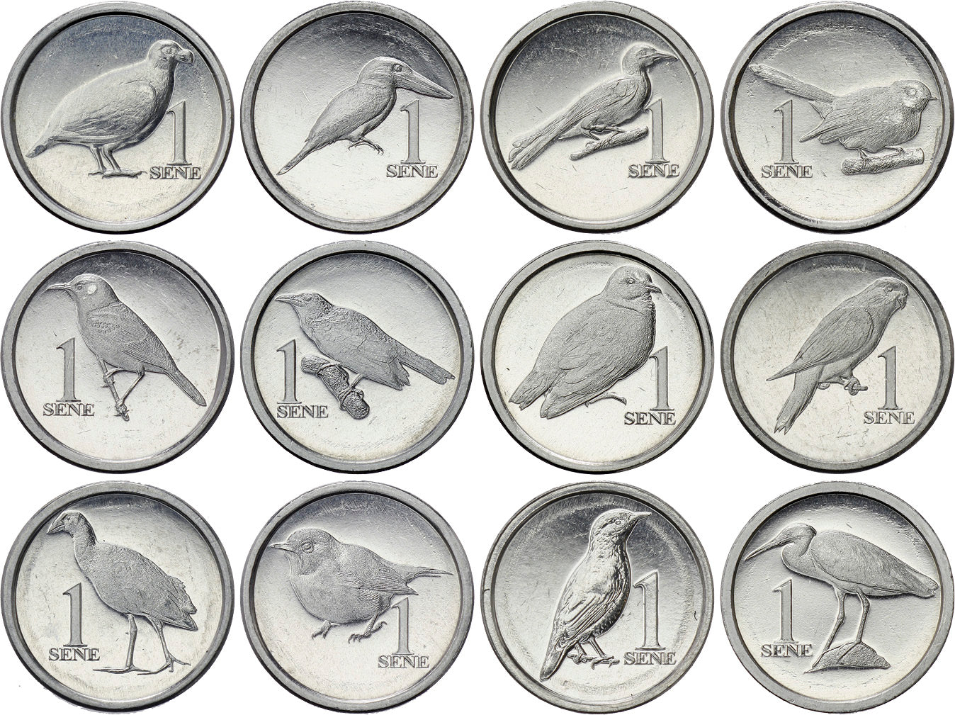 S22-C07-0015-M35 Samoa Set 12x Bird series 1 Sene UNC 2020