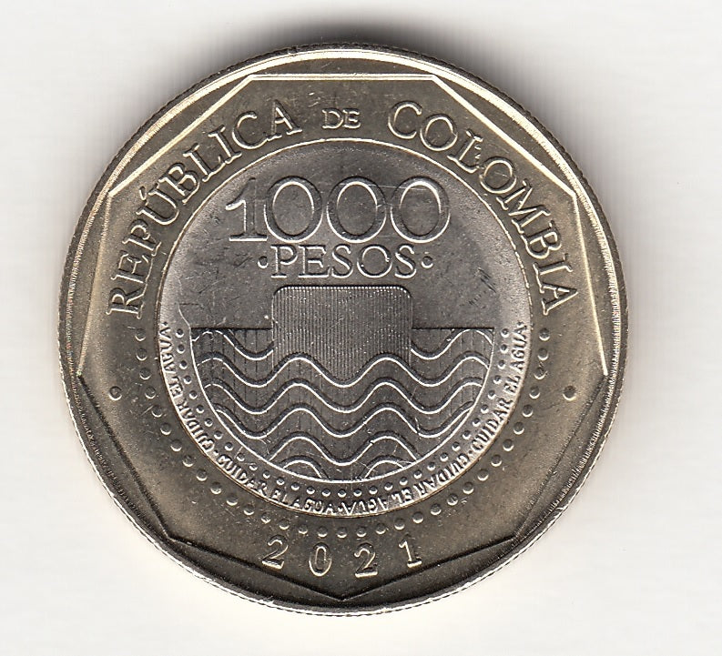 S22-C08-0001-M93 Colombia 1000 Pesos UNC 2021 KM299
