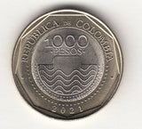 S22-C08-0001-M93 Colombia 1000 Pesos UNC 2021 KM299