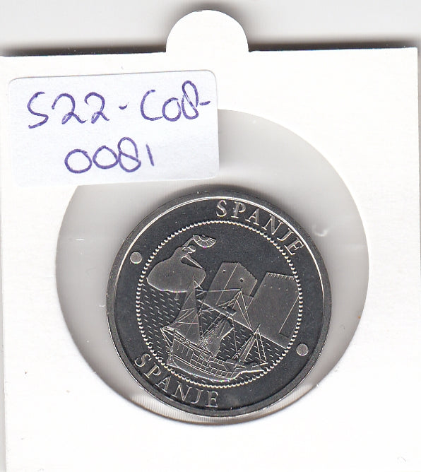 S22-C08-0081 Spanje penning XF     Europa munten set