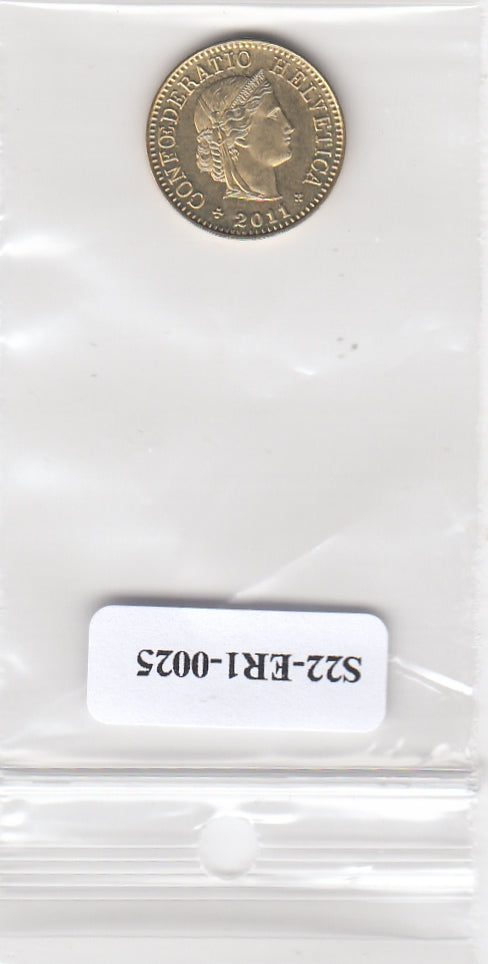 S22-ER1-0025 Zwitserland 5 rappen 2011  UNC KM26c