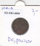 S22-ER1-0058 Duitsland 2 pfennige 1854 A VF KM452 Pruisen