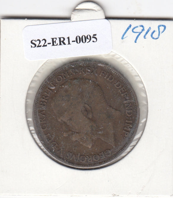S22-ER1-0095 Verenigd Koningkrijk 1 penny 1918   VF KM810