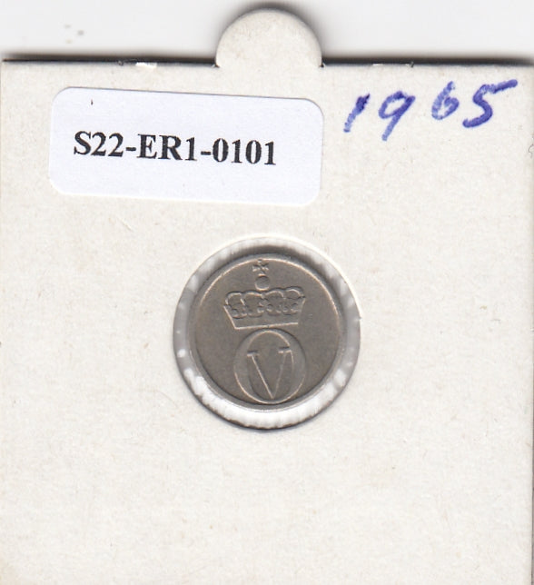 S22-ER1-0101 Noorwegen 10 kroon 1965   VF KM411