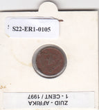 S22-ER1-0105 Zuid Afrika 1 cent 1997   VF KM170